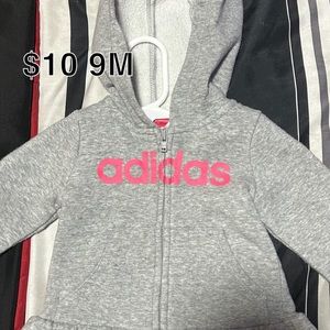 I am selling a gray Adidas jacket for baby girls